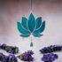 Kép 4/5 - Meditatív hangulatú lakásdekoráció - Türkiz lótuszvirág függődísz